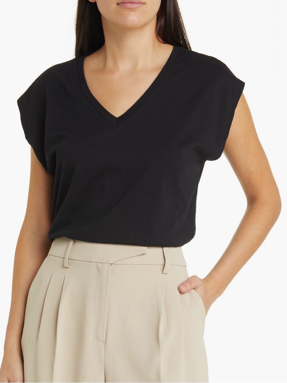 Sleeveless V-Neck Tank Top